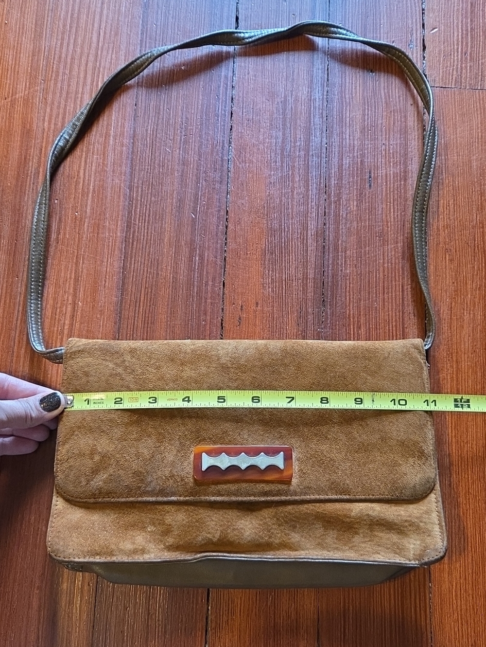 70s Suede Convertible Shoulder Bag